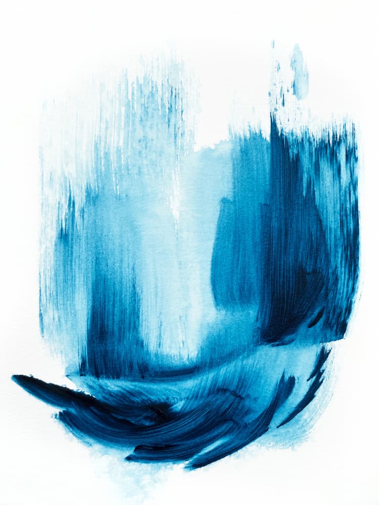 Fluid Blue Abstract by Alyson Storms — canvas wall art