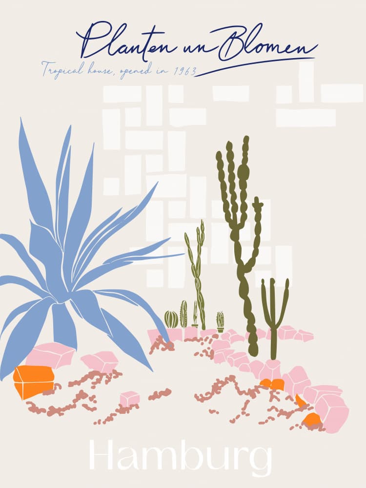Planten un Blomen Desert by Annick — canvas wall art