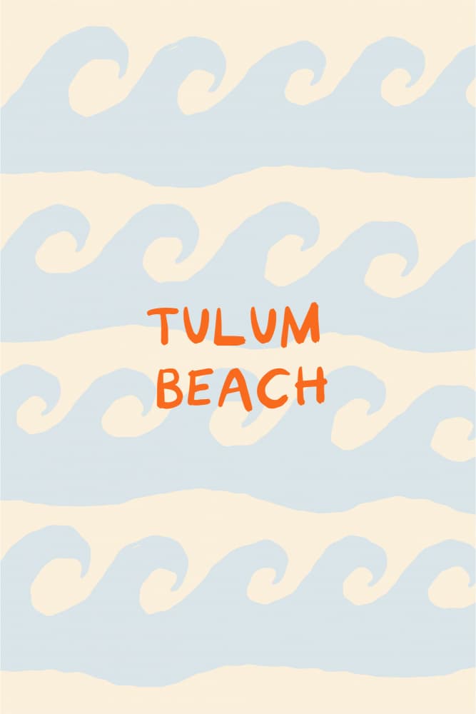 Tulum Beach Waves by Treechild — canvas wall art