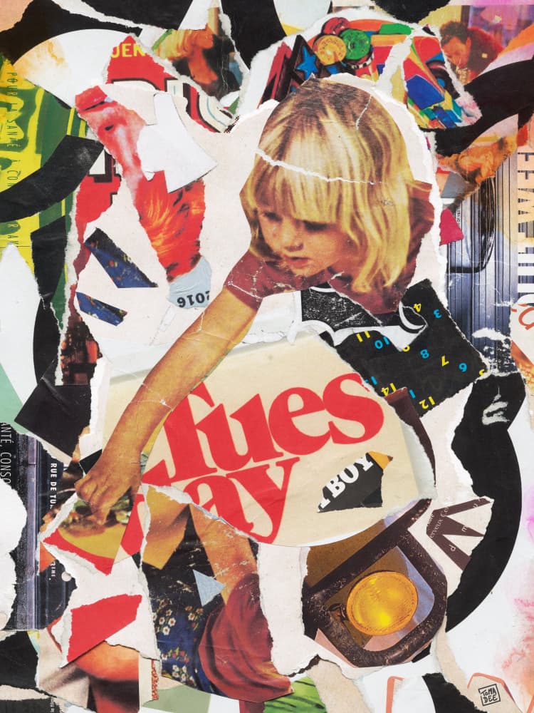 Tuesday Child Collage by thomas chedeville — canvas wall art