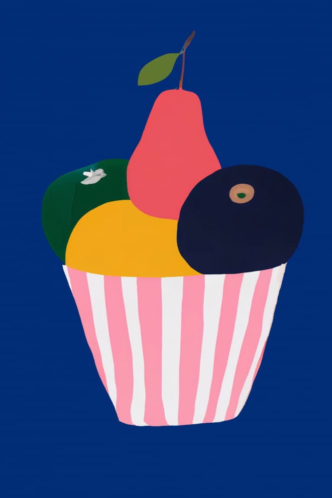 Colorful Fruit Cup by Merel Takken — canvas wall art