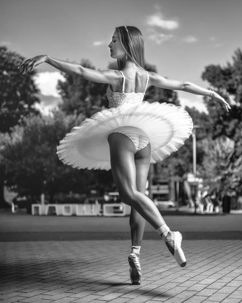 Graceful Ballerina Pose by Vasil Nanev — canvas wall art