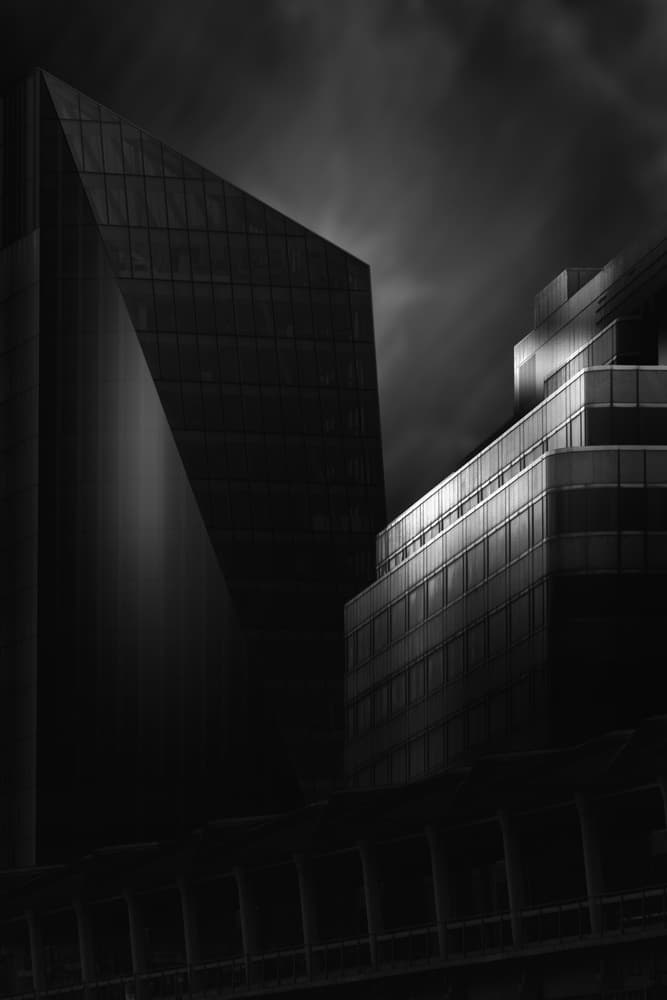 Dark City Architecture by Olavo Azevedo — canvas wall art