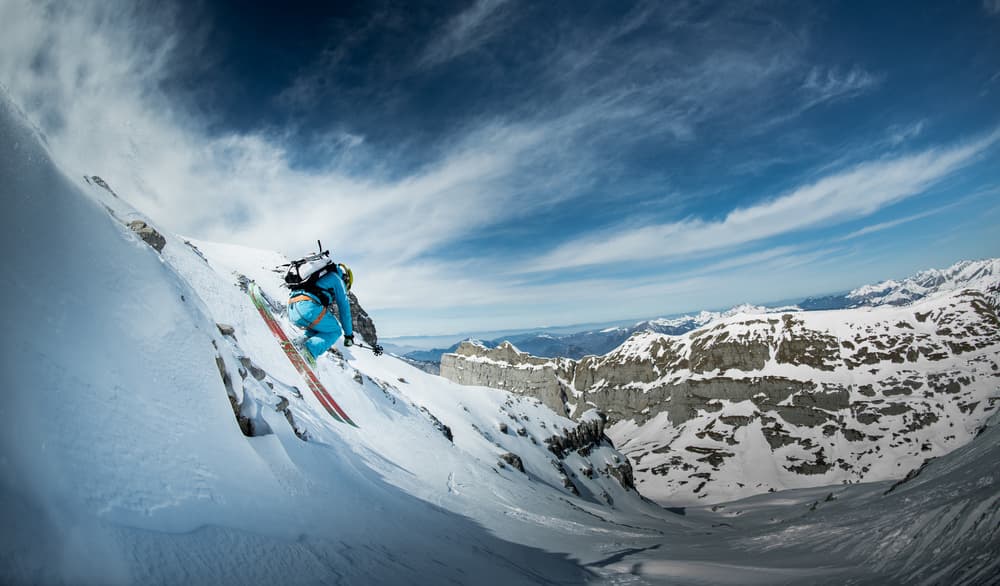 Alpine Skier Ascent by Eric Verbiest — canvas wall art