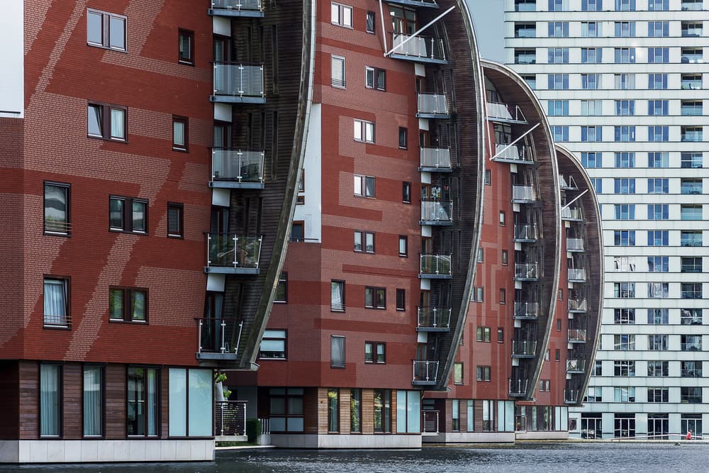 Curved City Architecture by Henk van Maastricht — canvas wall art