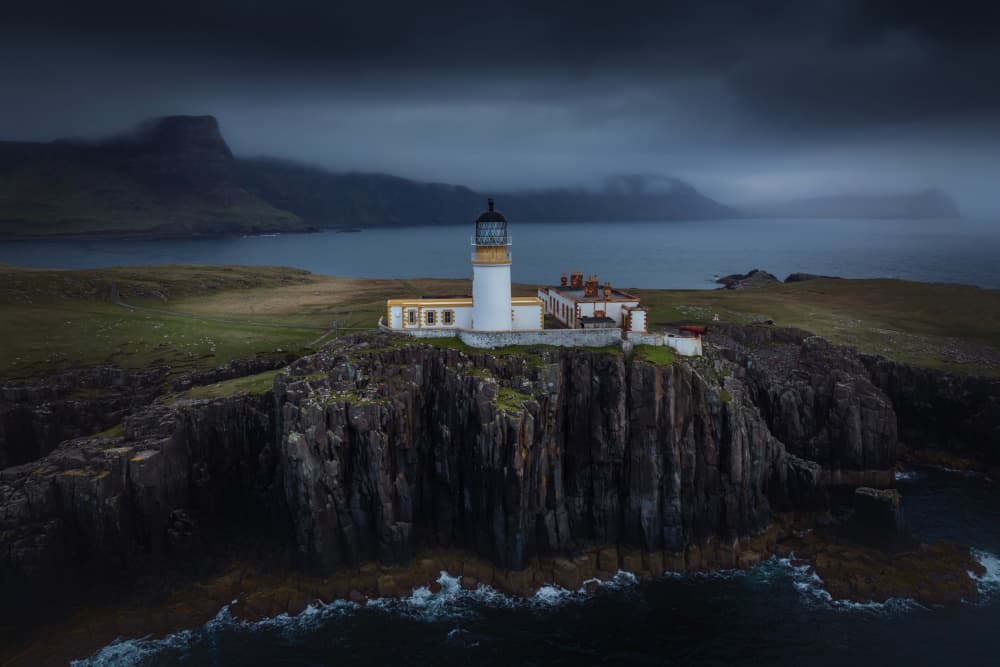 Rugged Scottish Lighthouse by Remo Daut — canvas wall art