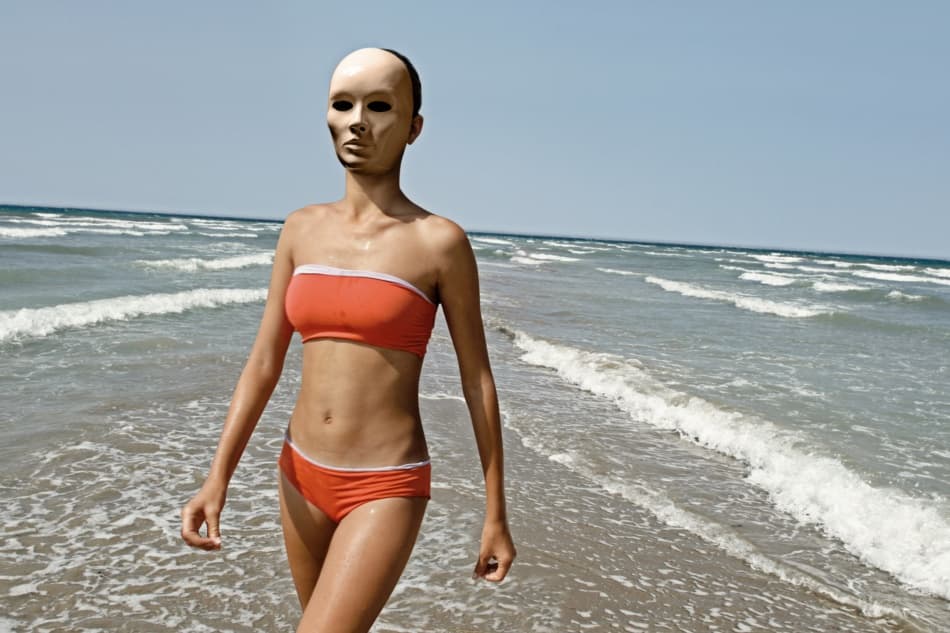 Surreal Beach Walker by Mister Solo — canvas wall art