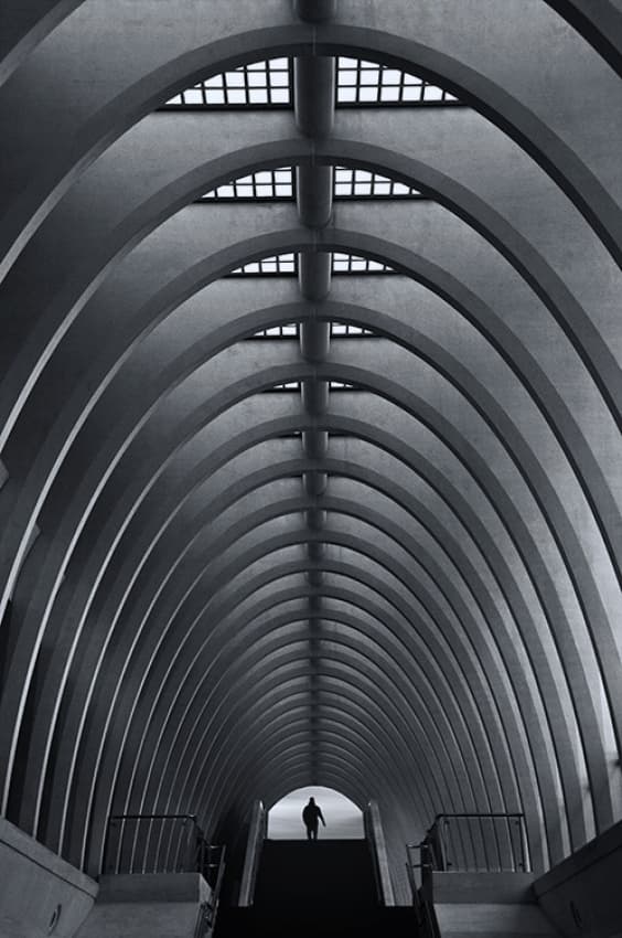 Modern Arches Solo Journey by Jef Van den Houte — canvas wall art
