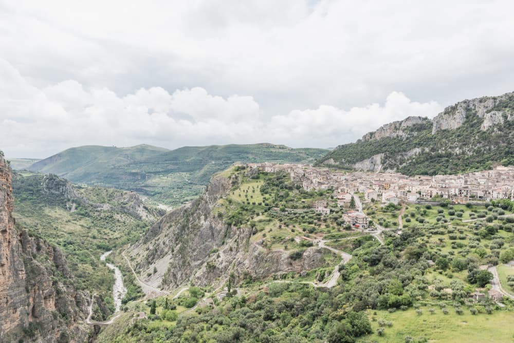 Dramatic Cliffside Village by Photolovers — canvas wall art