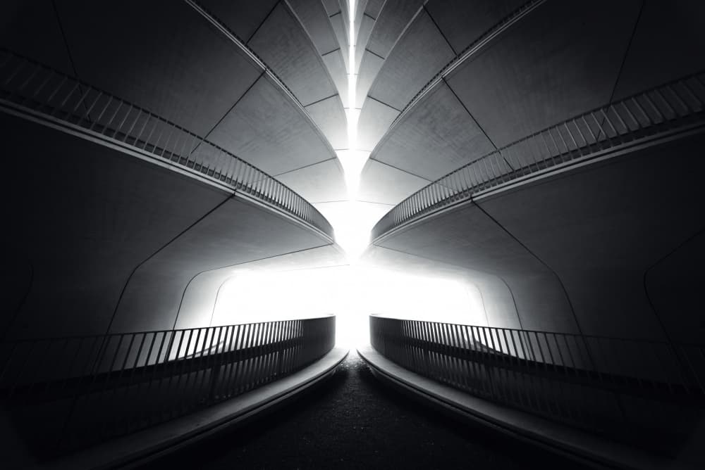 Modern Tunnel Light by Mike Kreiten — canvas wall art
