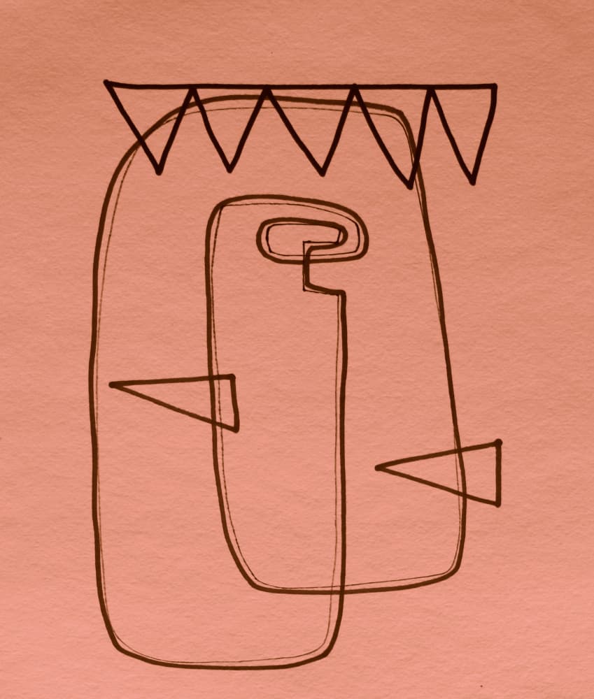 Abstract Line Face by Santhosh ch — canvas wall art