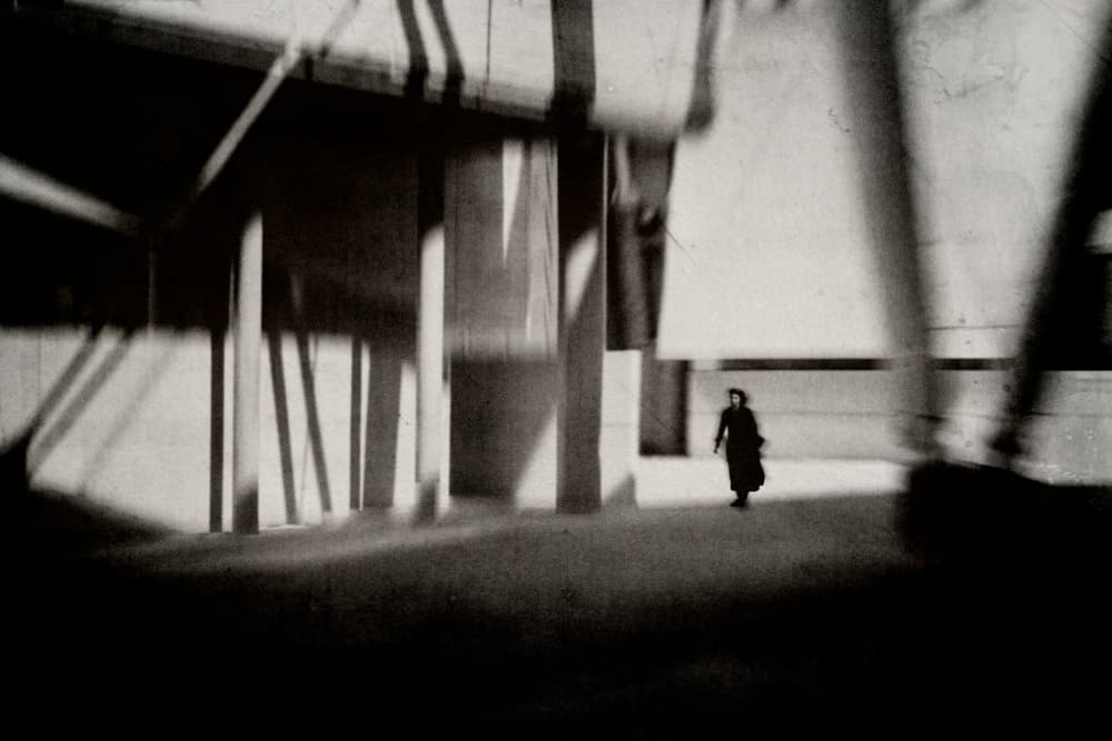 Solitary Figure Modern Light by Milena Seita — canvas wall art