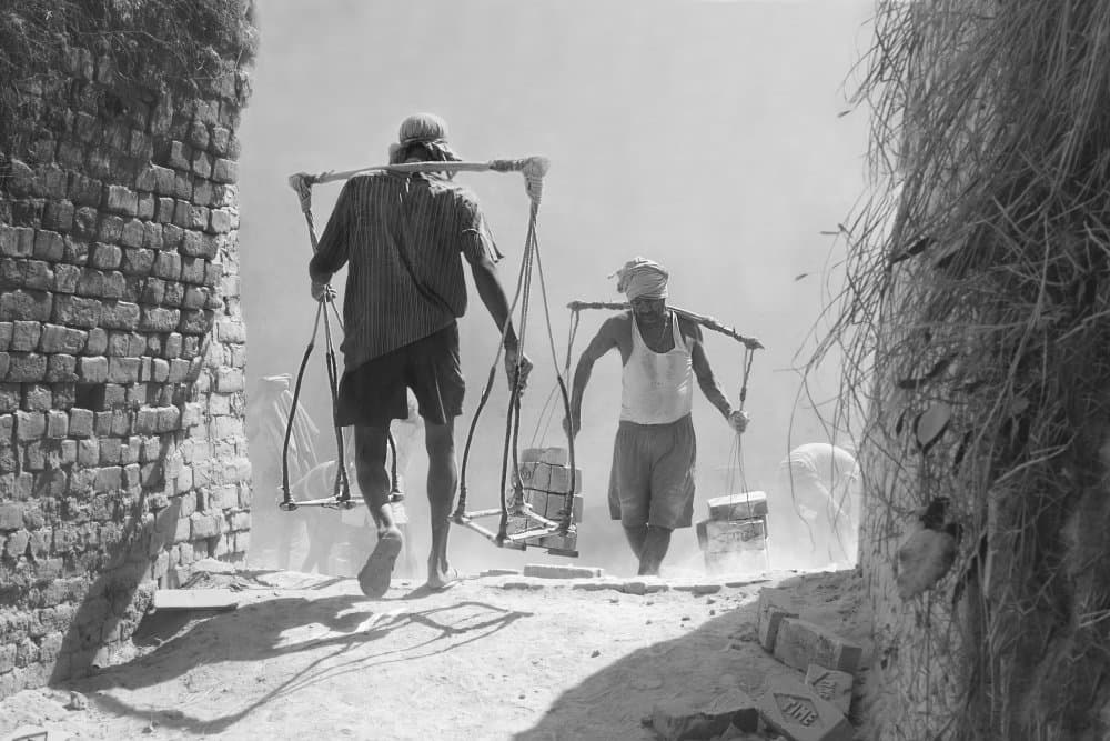 Dusty Path Laborers by Emel Sefer — canvas wall art