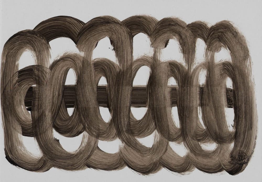 Brown Rhythmic Loops by Santhosh ch — canvas wall art