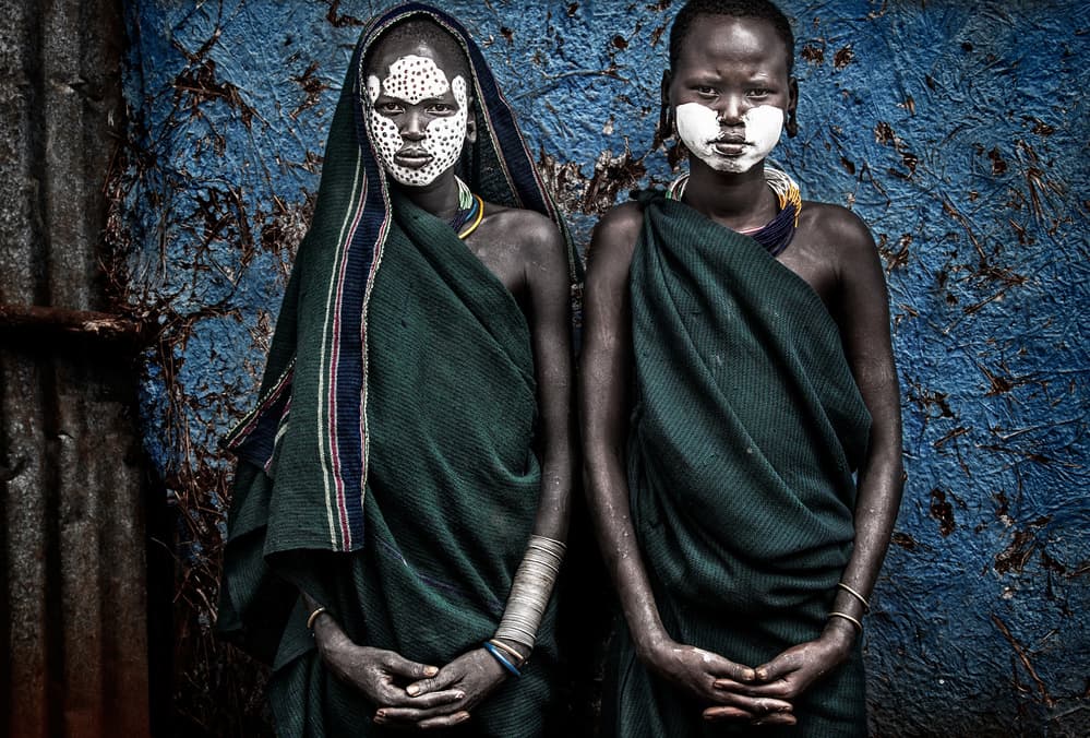 Tribal Women Portraits by Joxe Inazio Kuesta Garmendia — canvas wall art