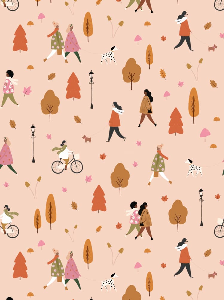 Autumn Park Stroll by Aislinn Simmonds — canvas wall art