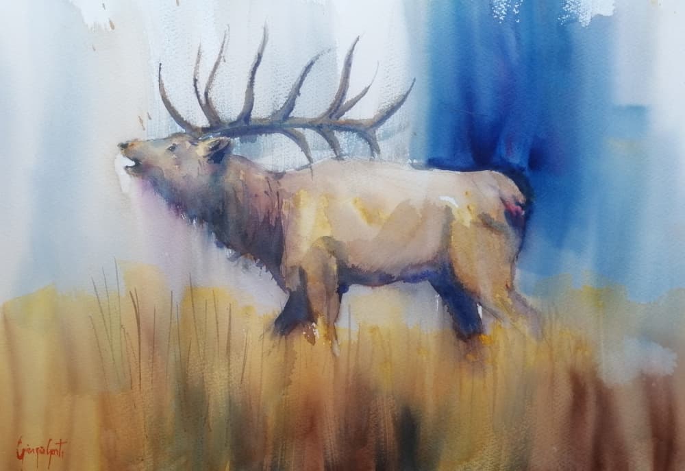 Autumn Elk Bugle by Giorgio Gosti — canvas wall art