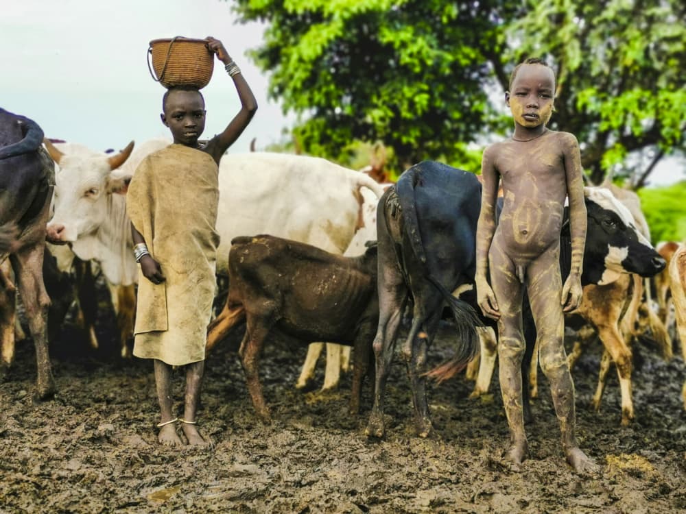 Muddy African Village Boys by Svetlin Yosifov — canvas wall art
