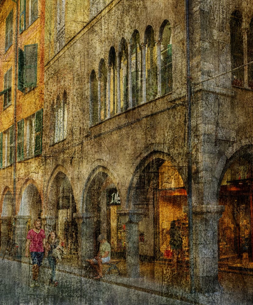 Historic Street Arches by Isabelle DUPONT — canvas wall art