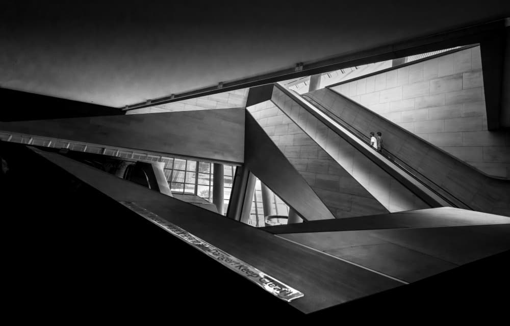 Modern Geometric Ascent by Jiahong Zeng — canvas wall art