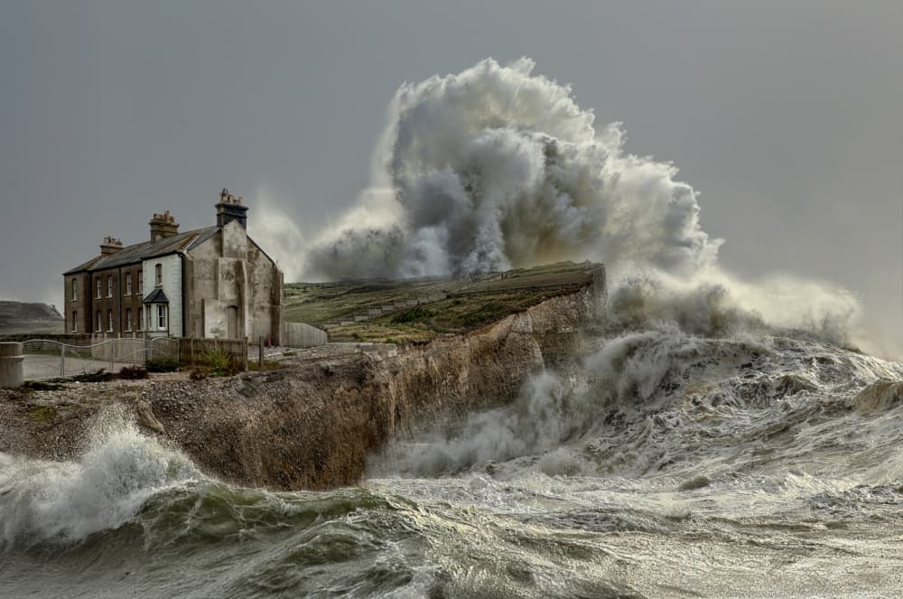 House Against Stormy Waves by Marcel Egger — canvas wall art