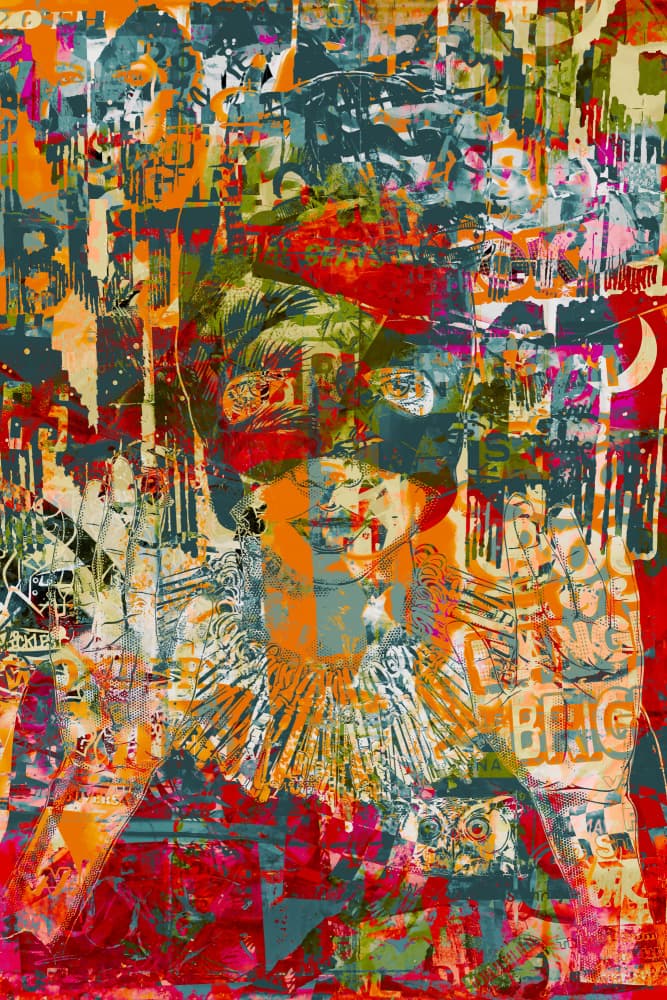 Vibrant Urban Portrait by Simon Goggin — canvas wall art