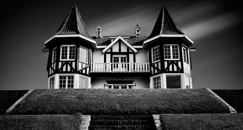 Gothic Turreted Mansion by Eric Mattheyses — canvas wall art