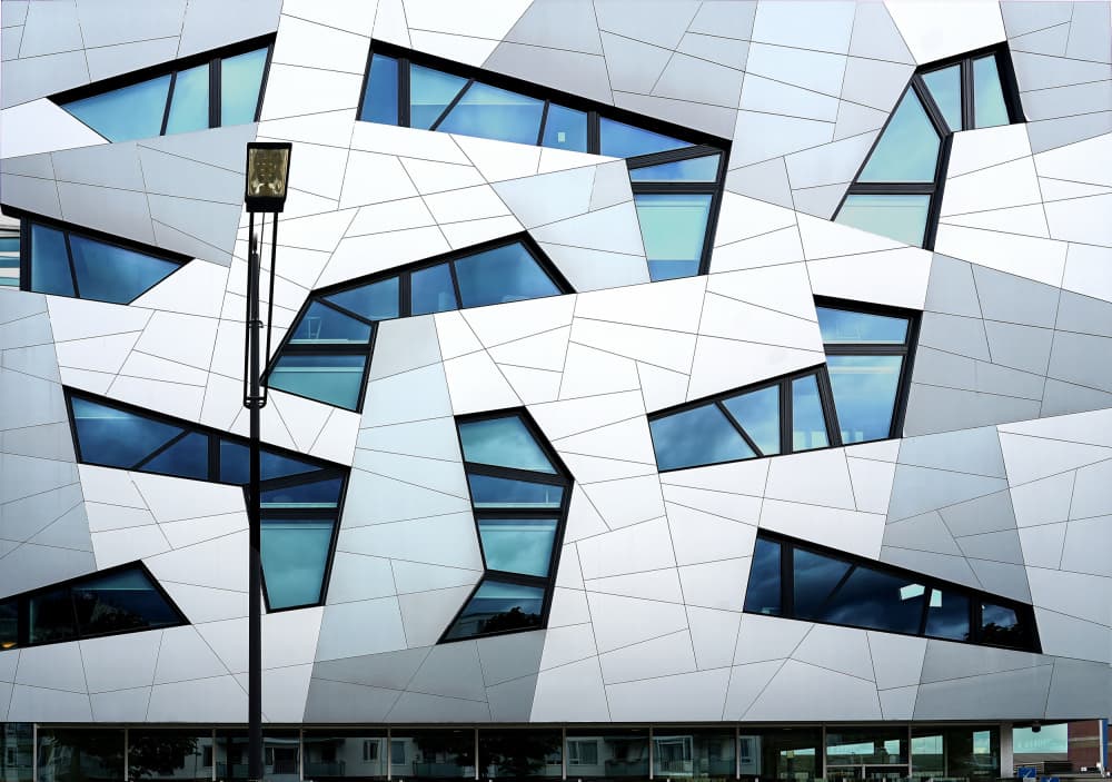 Modern Geometric Facade by Erhard Batzdorf — canvas wall art