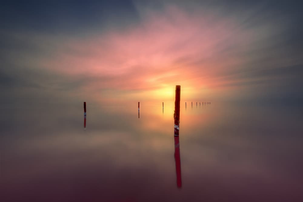 Pink Horizon Pillars by Jose Antonio Triviño Sanchez — canvas wall art