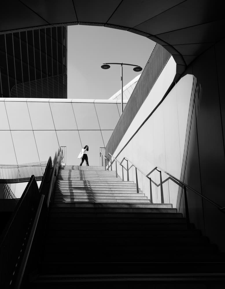 Stairway Shadows by Martin Agius — canvas wall art