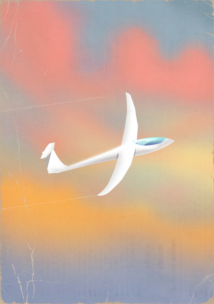 Peaceful Glider Flight by Nicholas — canvas wall art