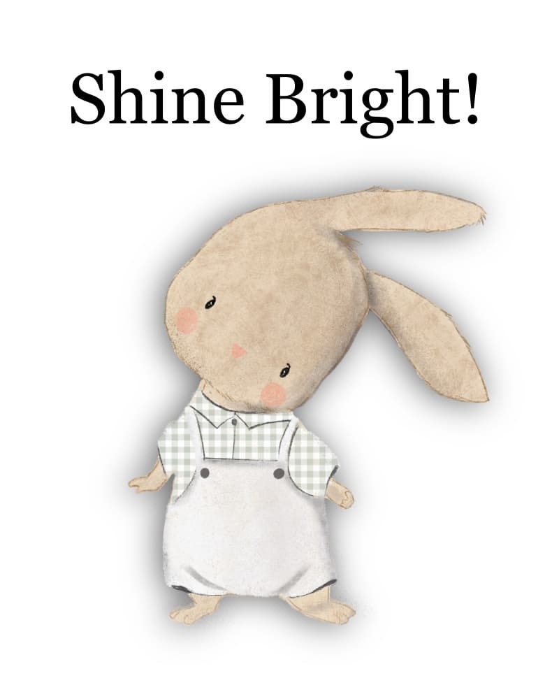Shine Bright Bunny by Saba Rauf — canvas wall art