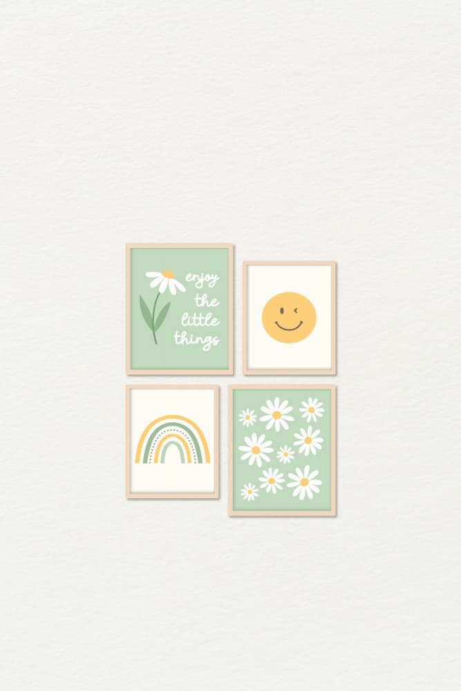 Happy Daisy Rainbow Smile by Xuan Thai — canvas wall art