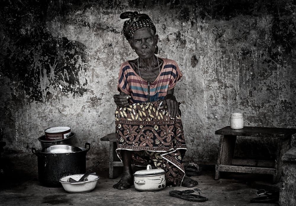 Contemplative African Woman by Joxe Inazio Kuesta Garmendia — canvas wall art