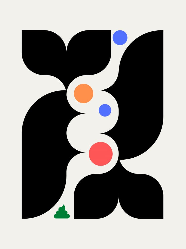 Playful Abstract Design by Little Dean — canvas wall art