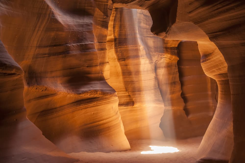 Golden Slot Canyon Light by Melanie Viola — canvas wall art