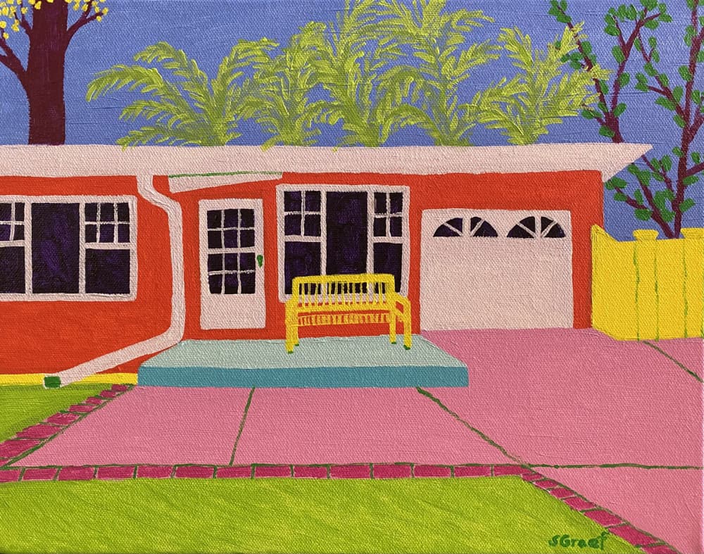 Red House by Sue Graef — canvas wall art