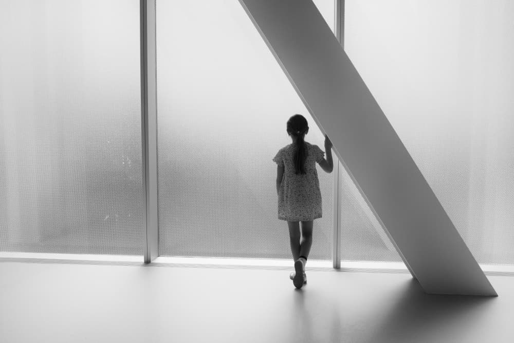 Young Girl Walking by Michel Groleau — canvas wall art