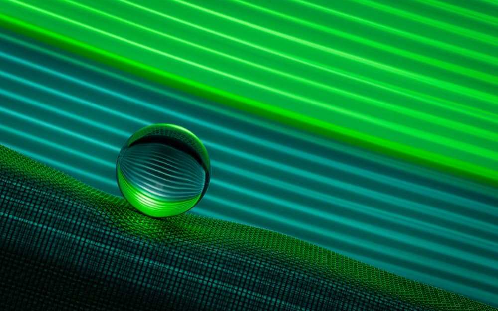 Vibrant Green Sphere by Rico Cavallo — canvas wall art