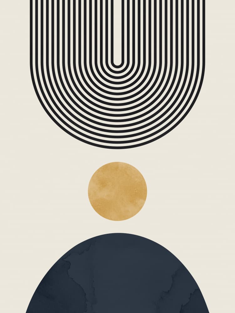 Abstract Arches Circle by Vitor Costa — canvas wall art