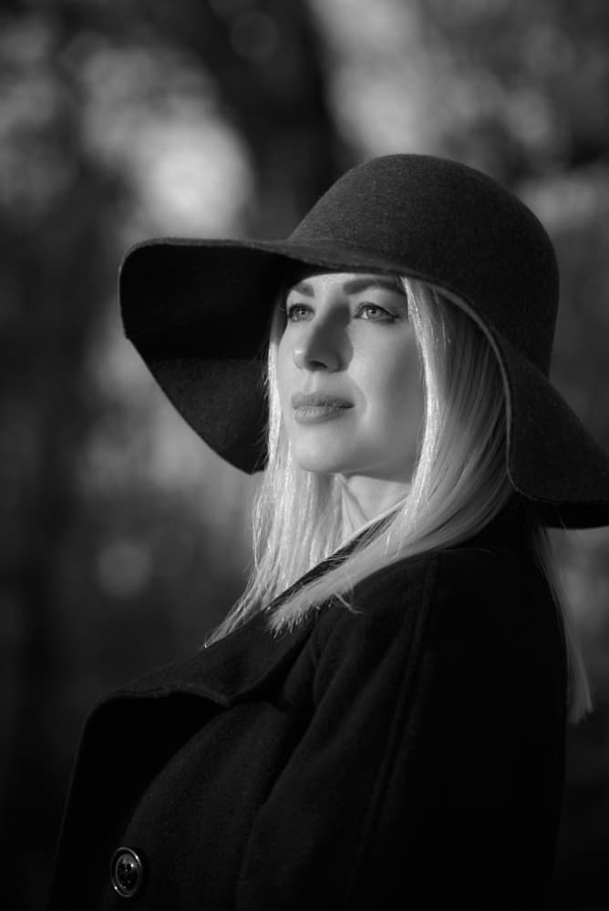 Elegant Woman In Hat by Andrii Kazun — canvas wall art