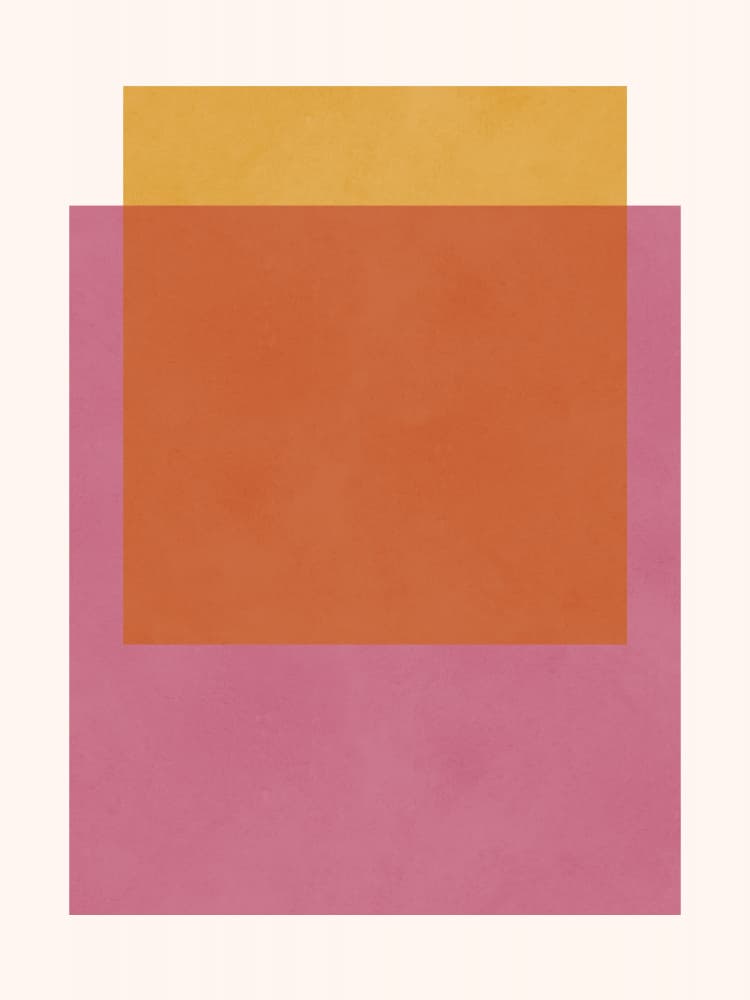 Warm Geometric Blocks by Vitor Costa — canvas wall art
