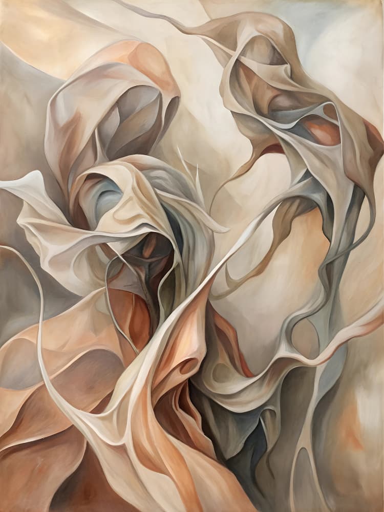 Soft Abstract Movement by Miguel Bruzual — canvas wall art