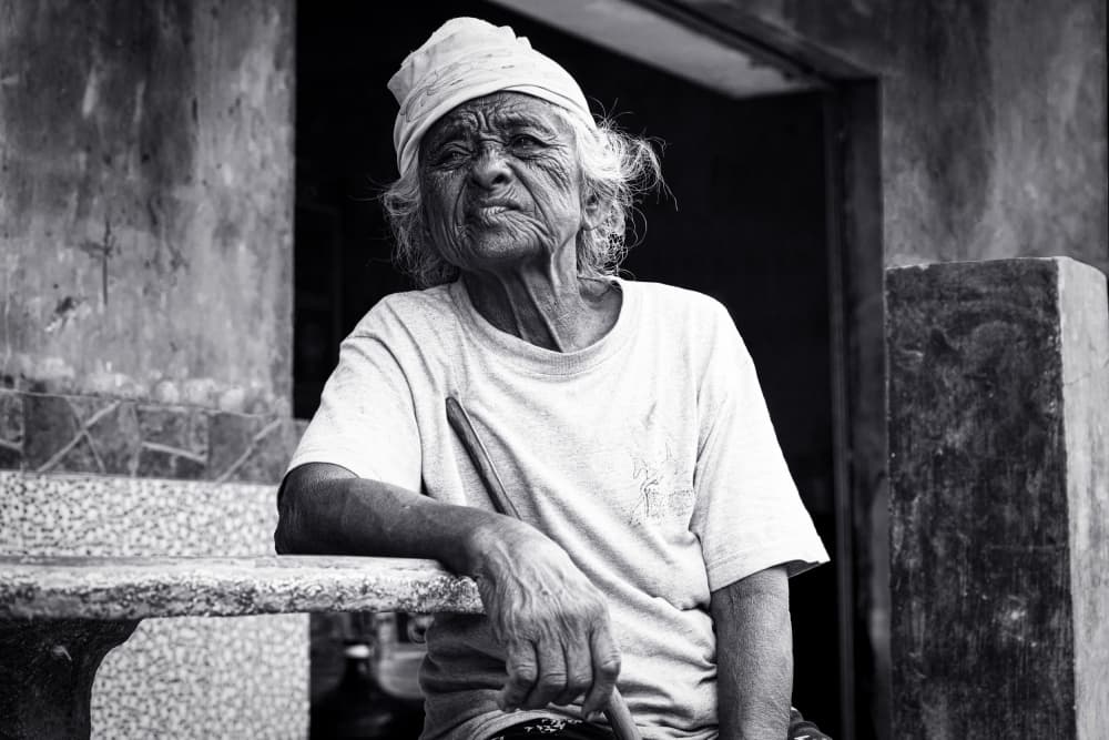 Pensive Elderly Woman by Streiff Marcel — canvas wall art