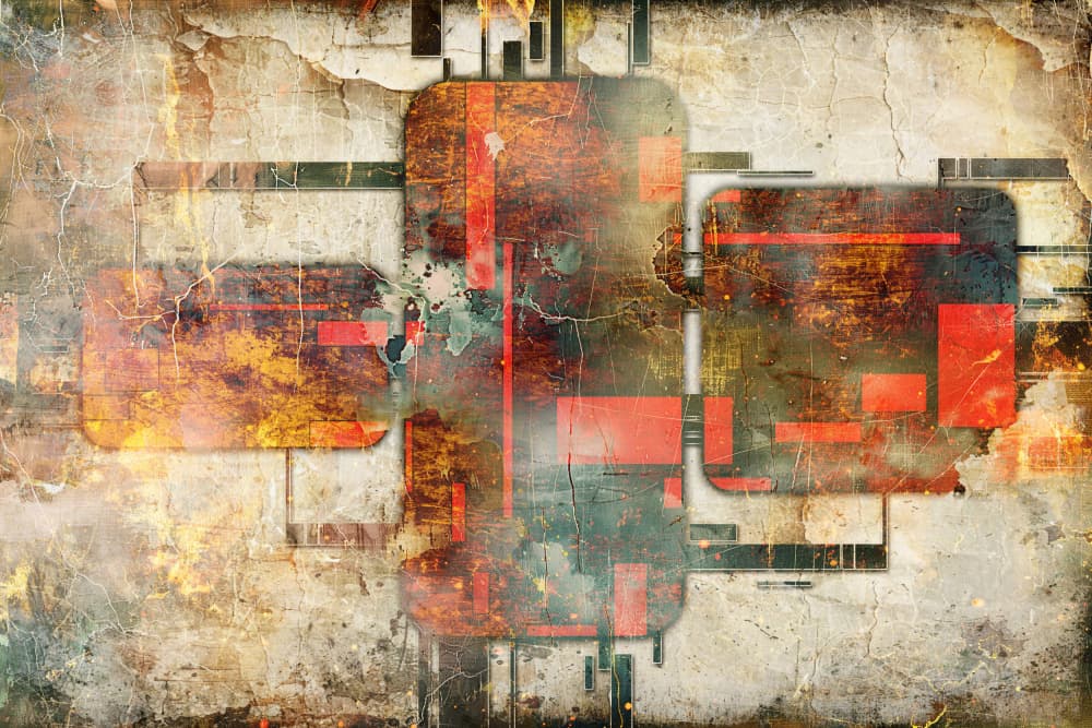 Industrial Grunge Abstract by Rafal Kulik — canvas wall art