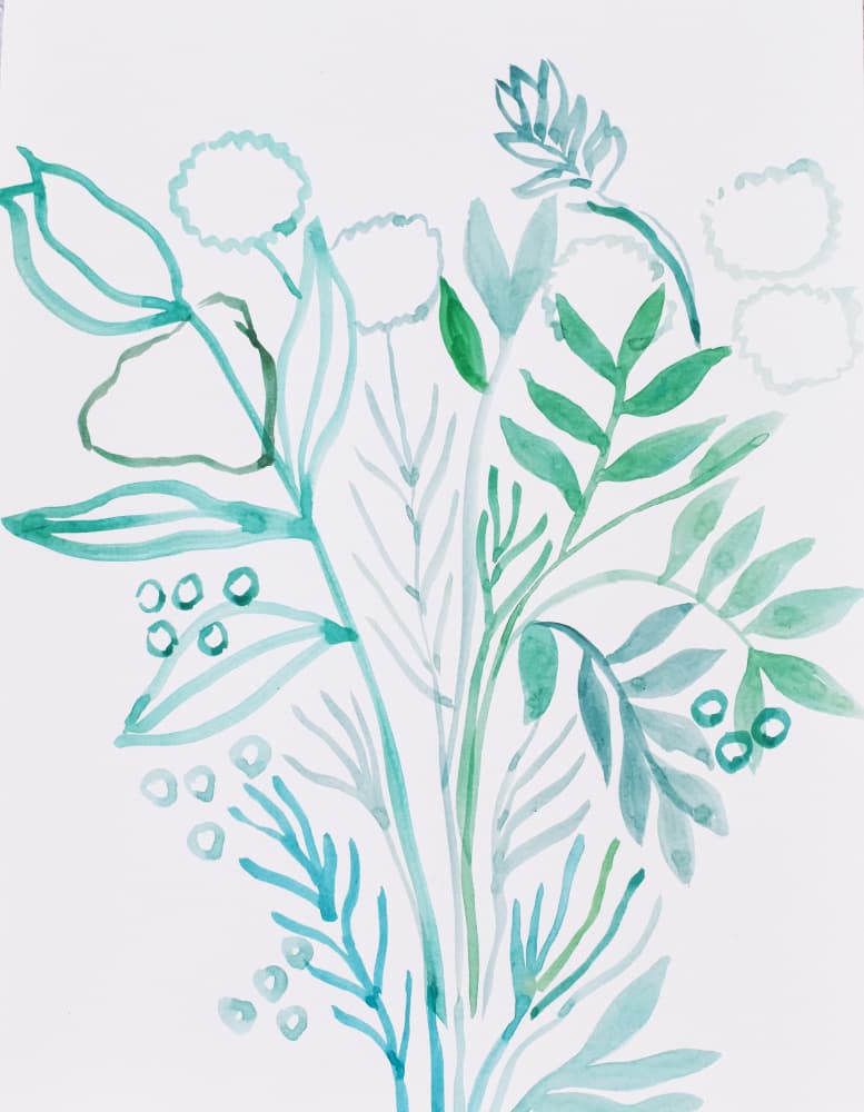 Flowers by Iria Fernandez — canvas wall art