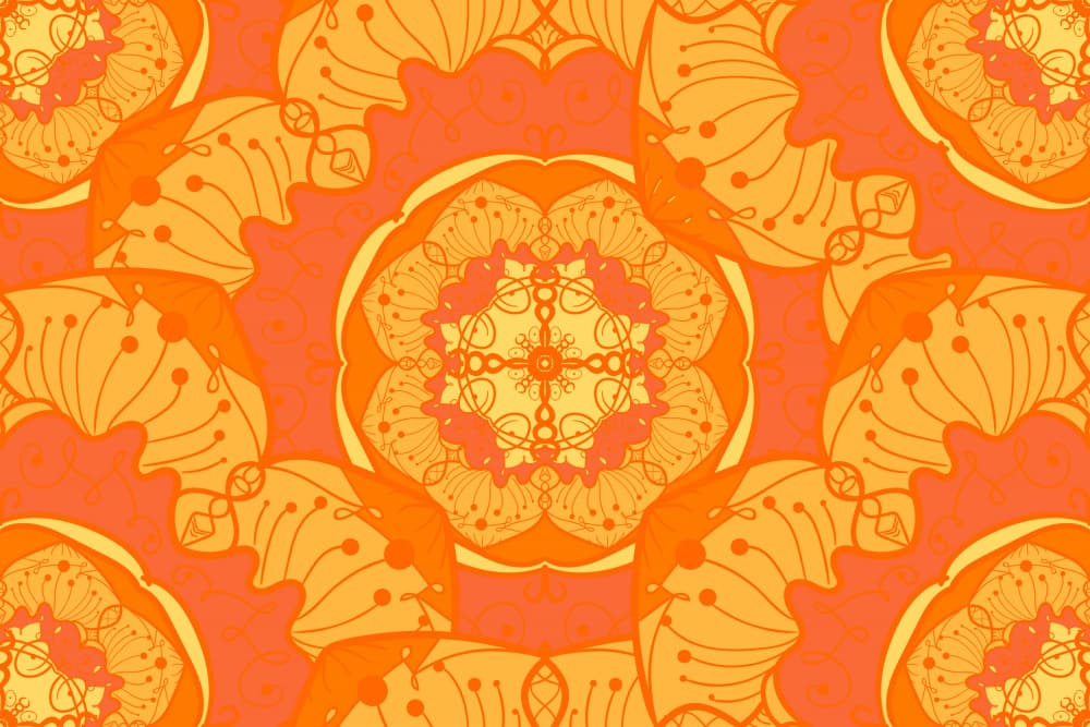 Vibrant Floral Mandala by Marika Barsrsind β canvas wall art