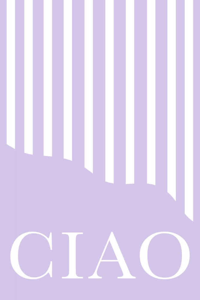 Ciao Lavender Stripes by Talitha McQueen — canvas wall art