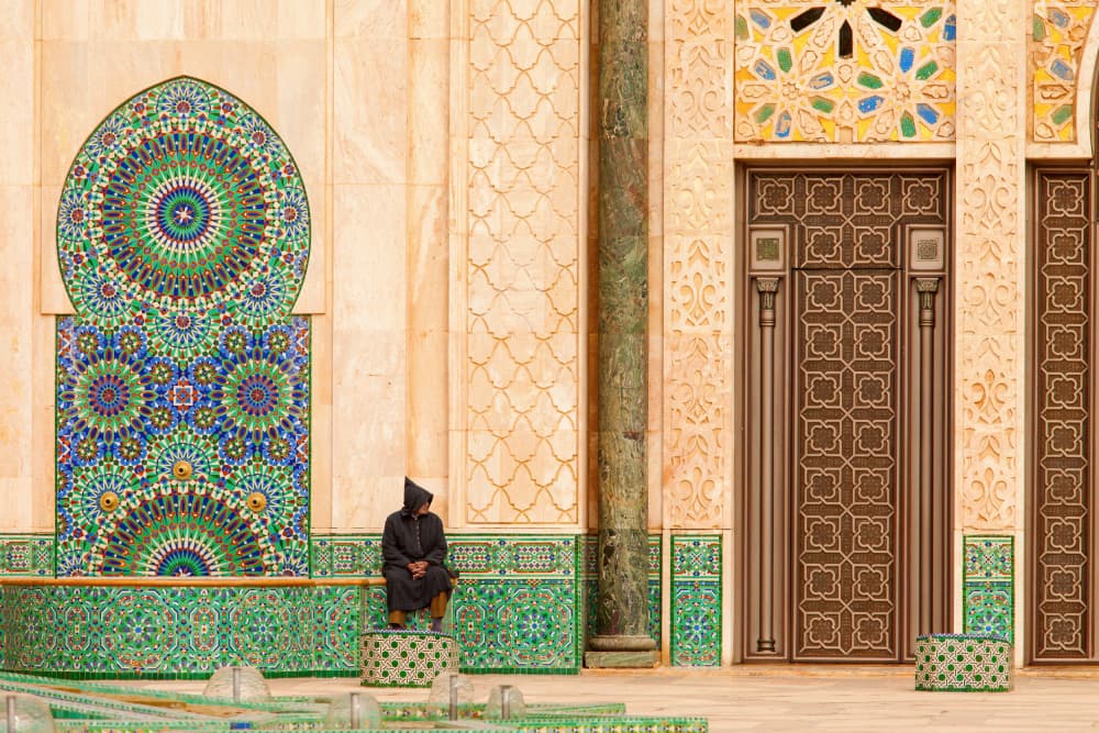 Hassan II Mosque Serenity by Dan Mirica — canvas wall art