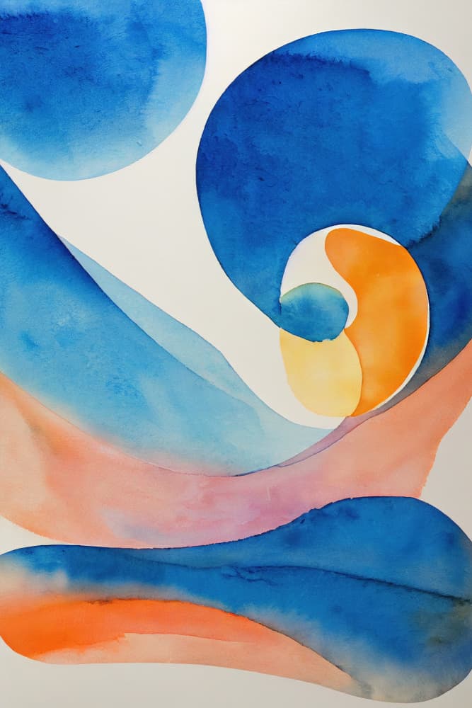 Vibrant Blue Flow by Mauro — canvas wall art